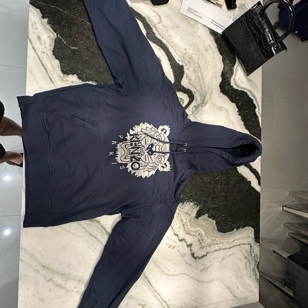 Kenzo Tiger hoodie Navy Blue embroidered Size S NWOT